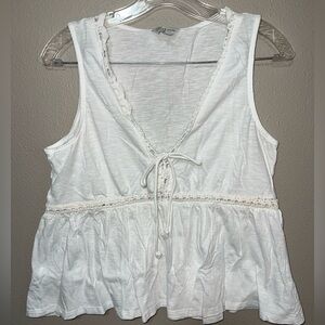 Women's Lucky Brand White Sleeveless Top